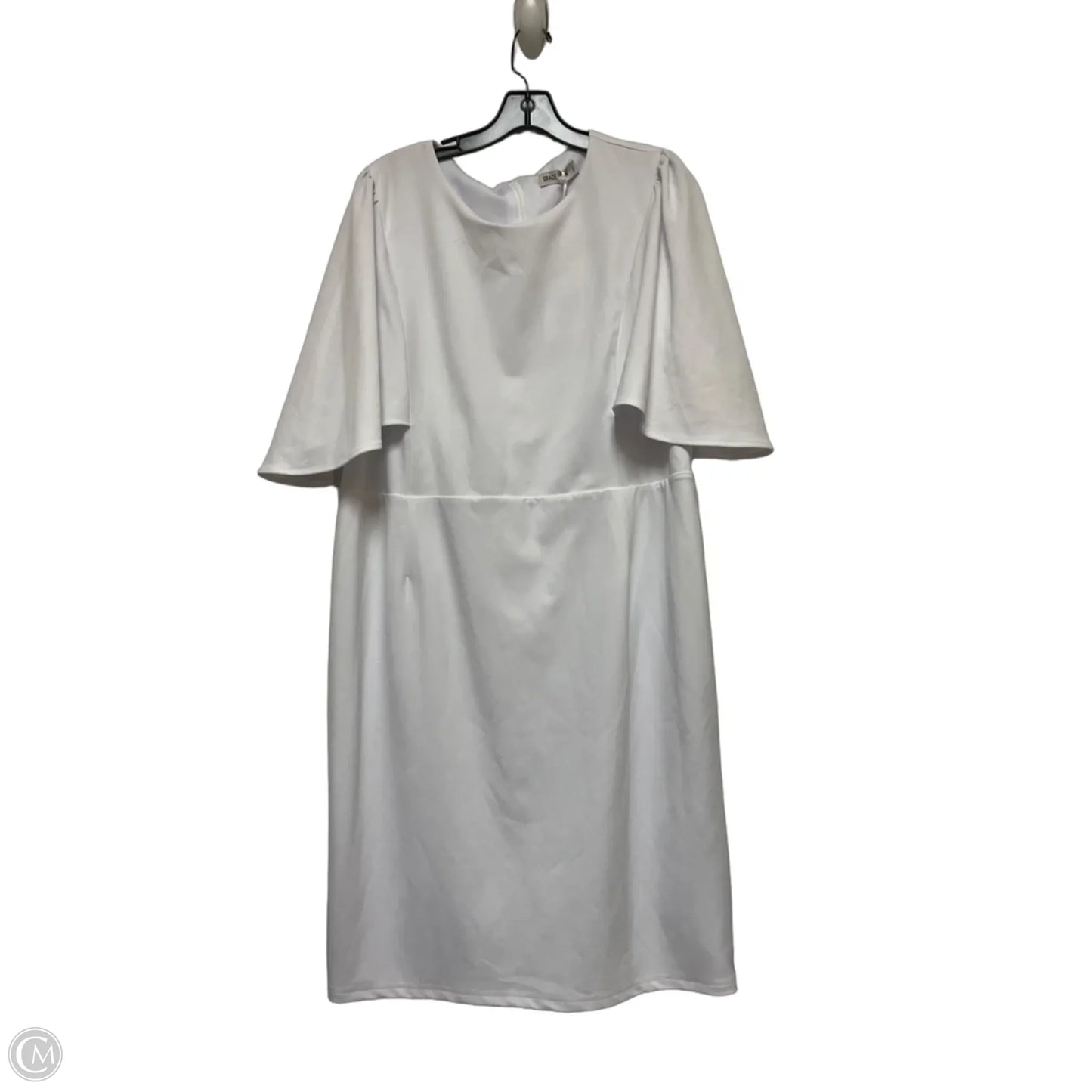 Dress Casual Short By Grace Karin In White, Size: 3x