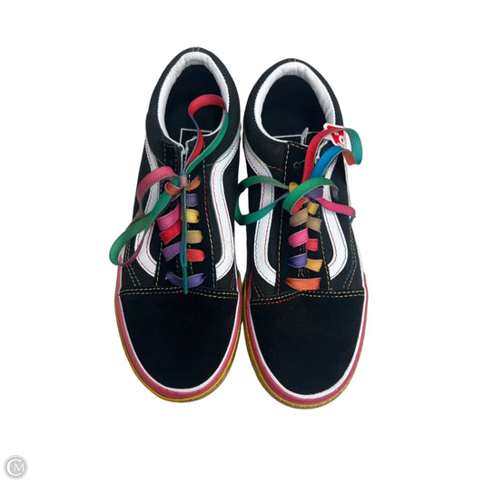 Shoes Sneakers Platform By Vans In Rainbow Print, Size: 5.5