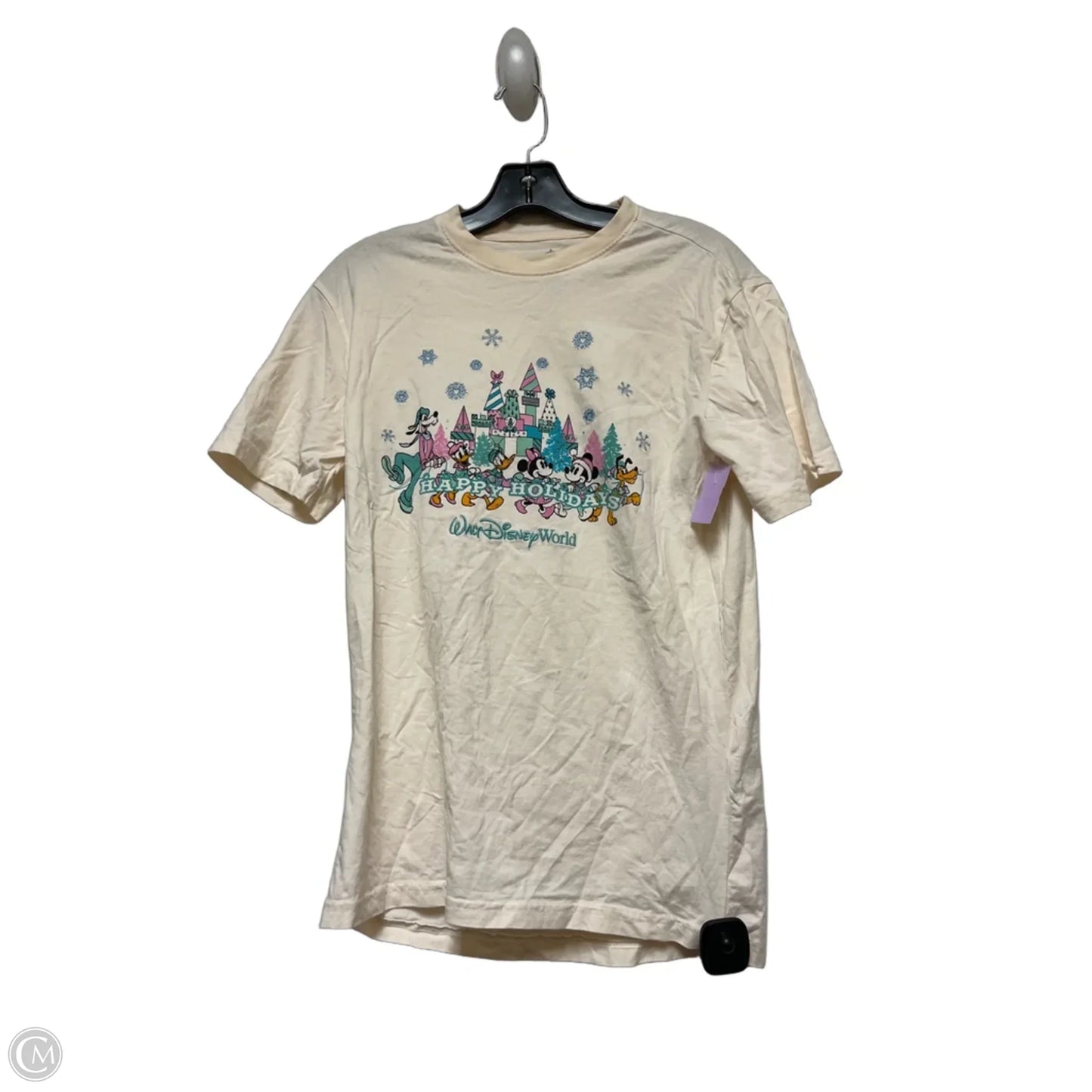 Top Short Sleeve Basic By Disney Store In Cream, Size: Xs