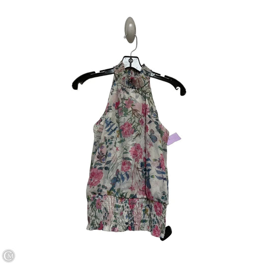 Top Sleeveless By Inc In Floral Print, Size: Xs