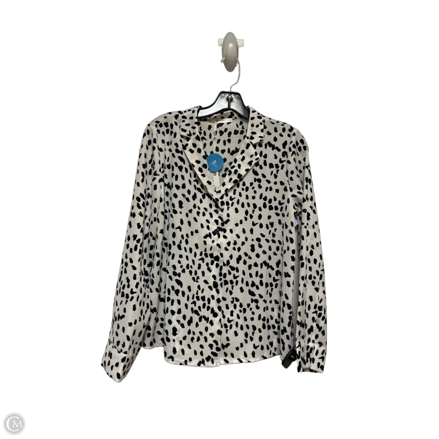 Top Long Sleeve By Cupshe In Black & White, Size: S