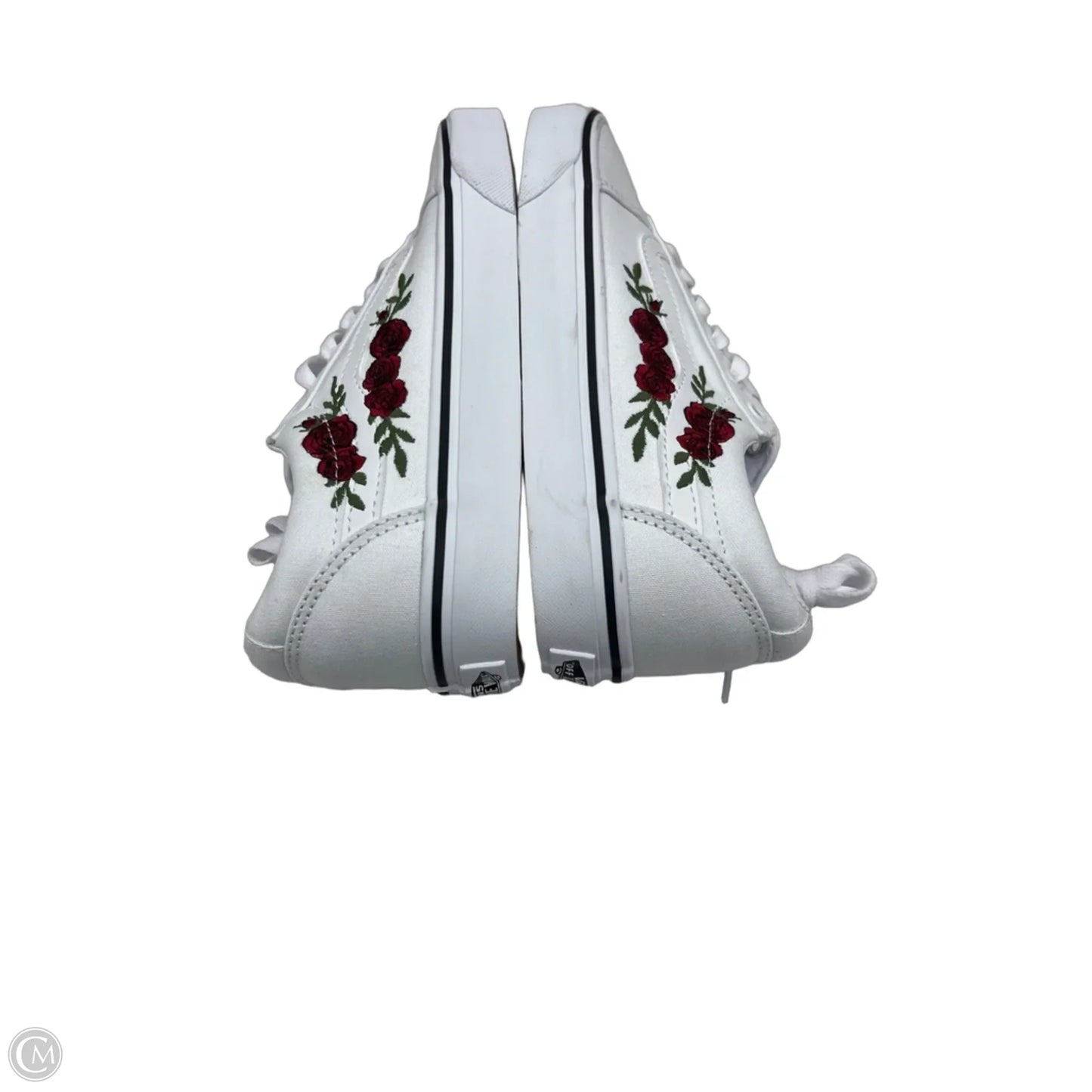 Shoes Flats By Vans In White, Size: 8.5