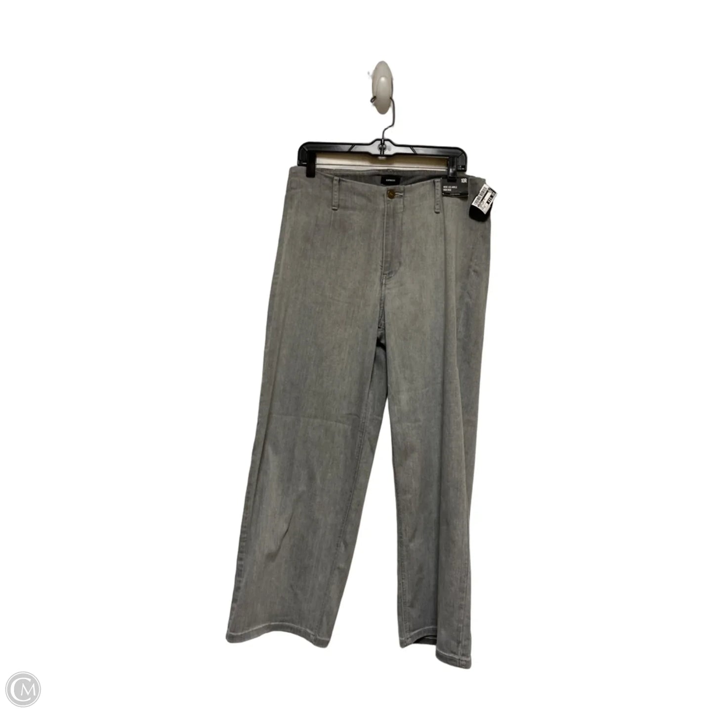 Jeans Wide Leg By Express In Grey Denim, Size: 10