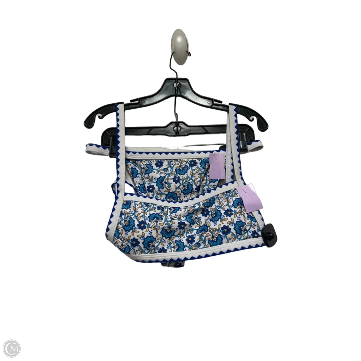 Swimsuit 2pc By Clothes Mentor In Blue & White, Size: M