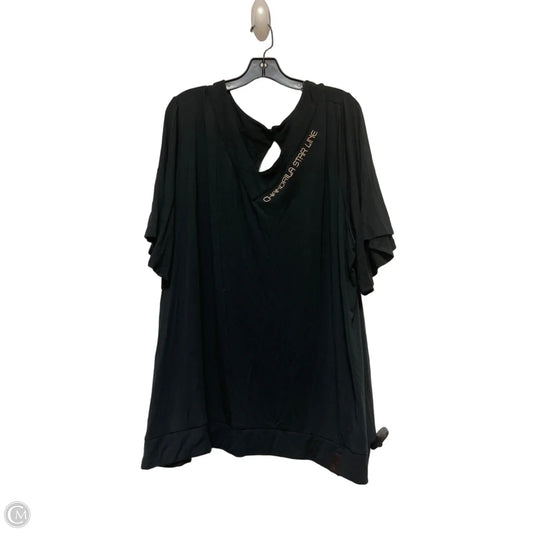 Top Short Sleeve By Disney Store In Black, Size: 2x