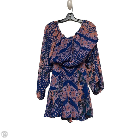 Dress Casual Short By Free People In Blue & Orange, Size: S