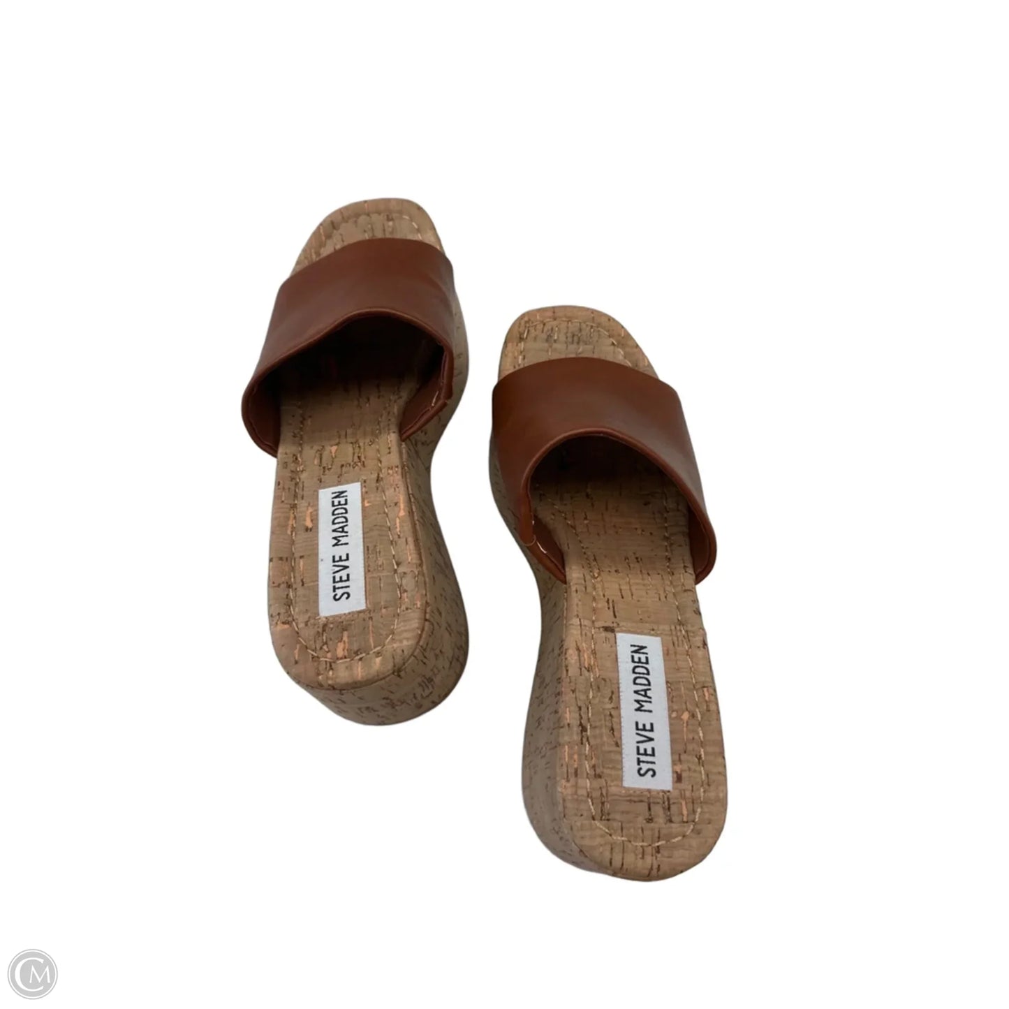 Sandals Heels Wedge By Steve Madden In Tan, Size: 7