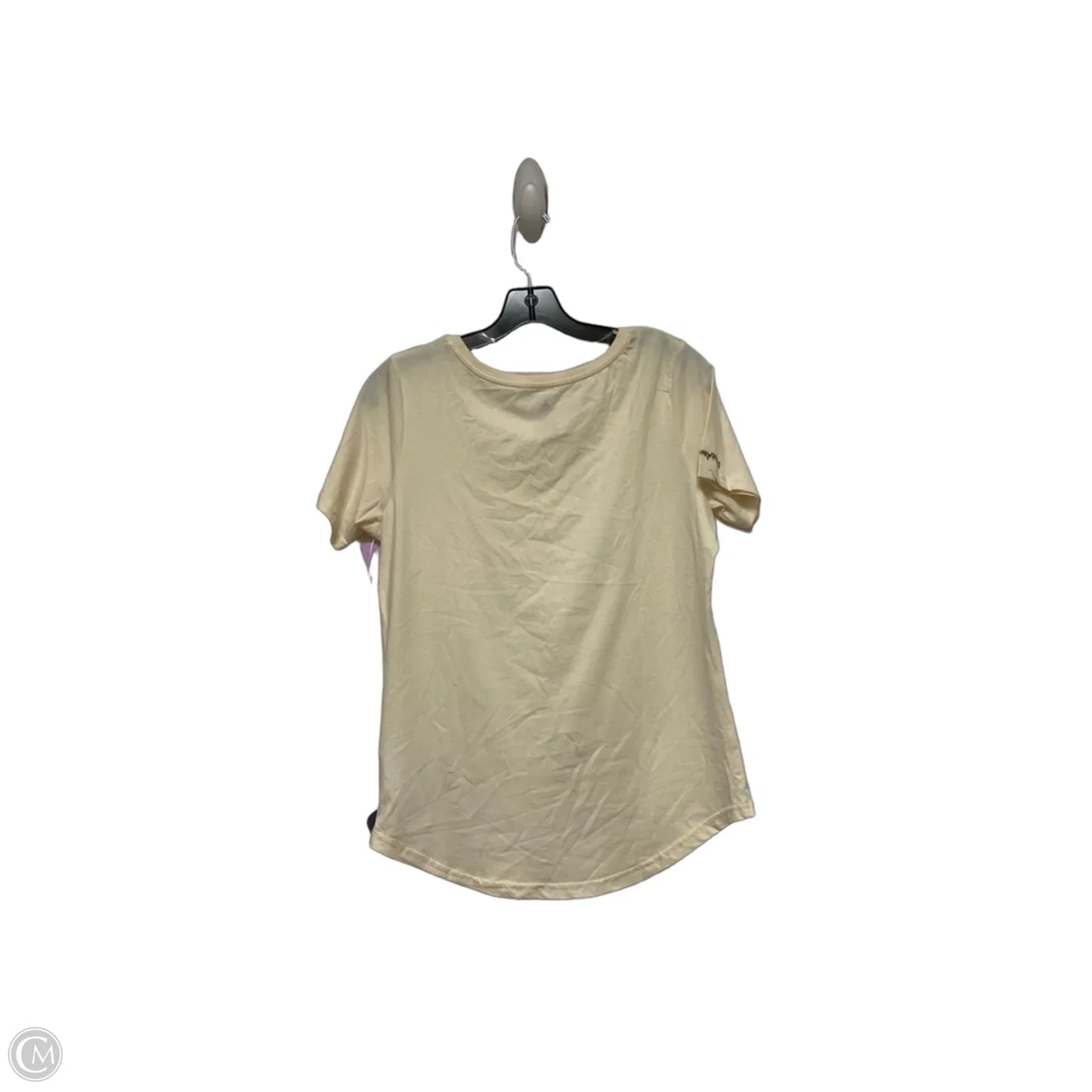 Top Short Sleeve Basic By Disney Store In Cream & Silver, Size: S