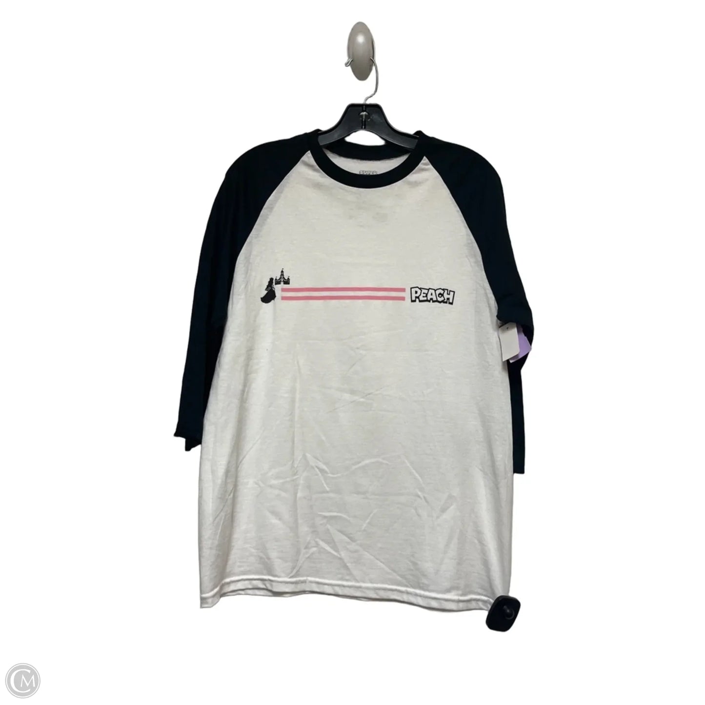 Top Short Sleeve By Clothes Mentor In Black & White, Size: S