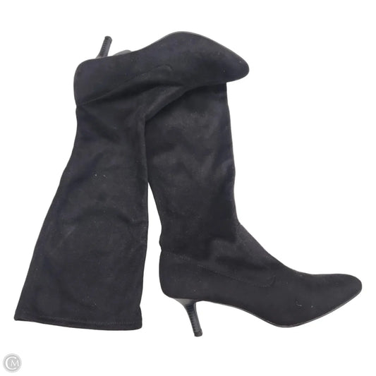Boots Knee Heels By Clothes Mentor In Black, Size: 6