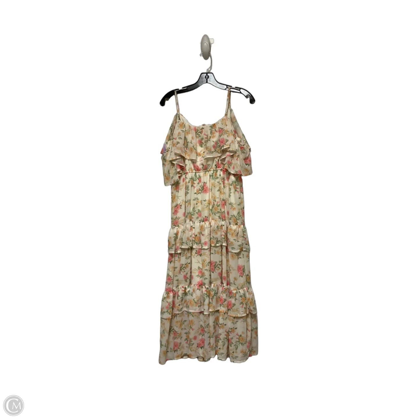 Dress Casual Midi By Clothes Mentor In Floral Print, Size: M