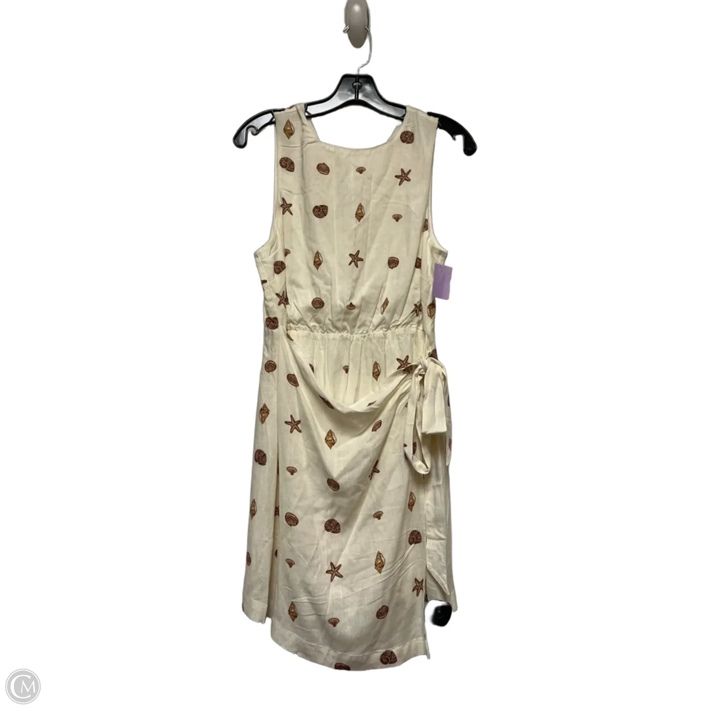 Dress Casual Short By Sugar Lips In Brown & Cream, Size: S