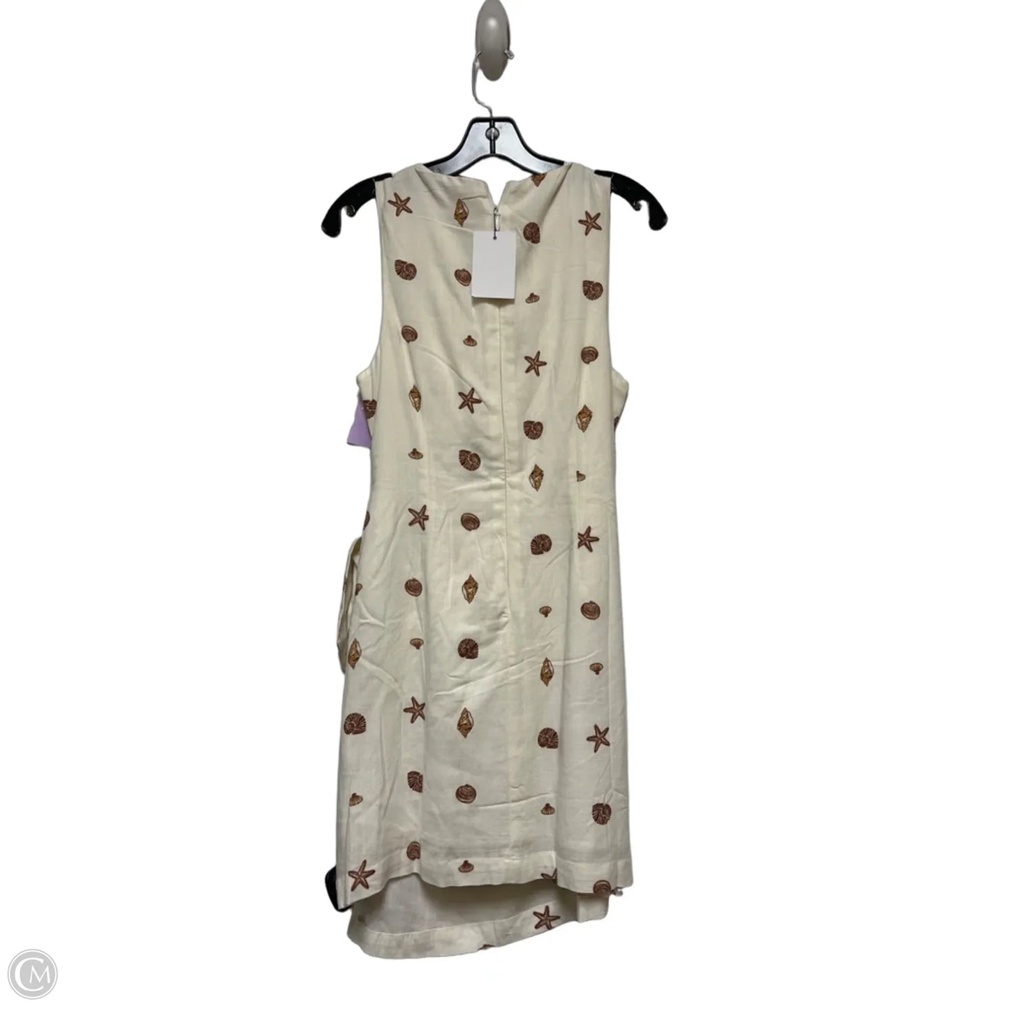 Dress Casual Short By Sugar Lips In Brown & Cream, Size: S