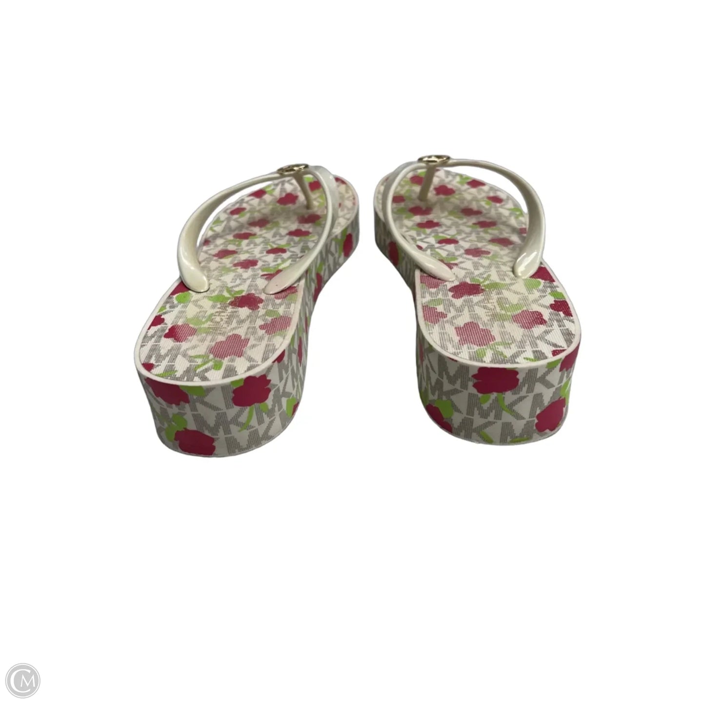 Sandals Flats By Michael By Michael Kors In Cream & Red, Size: 7