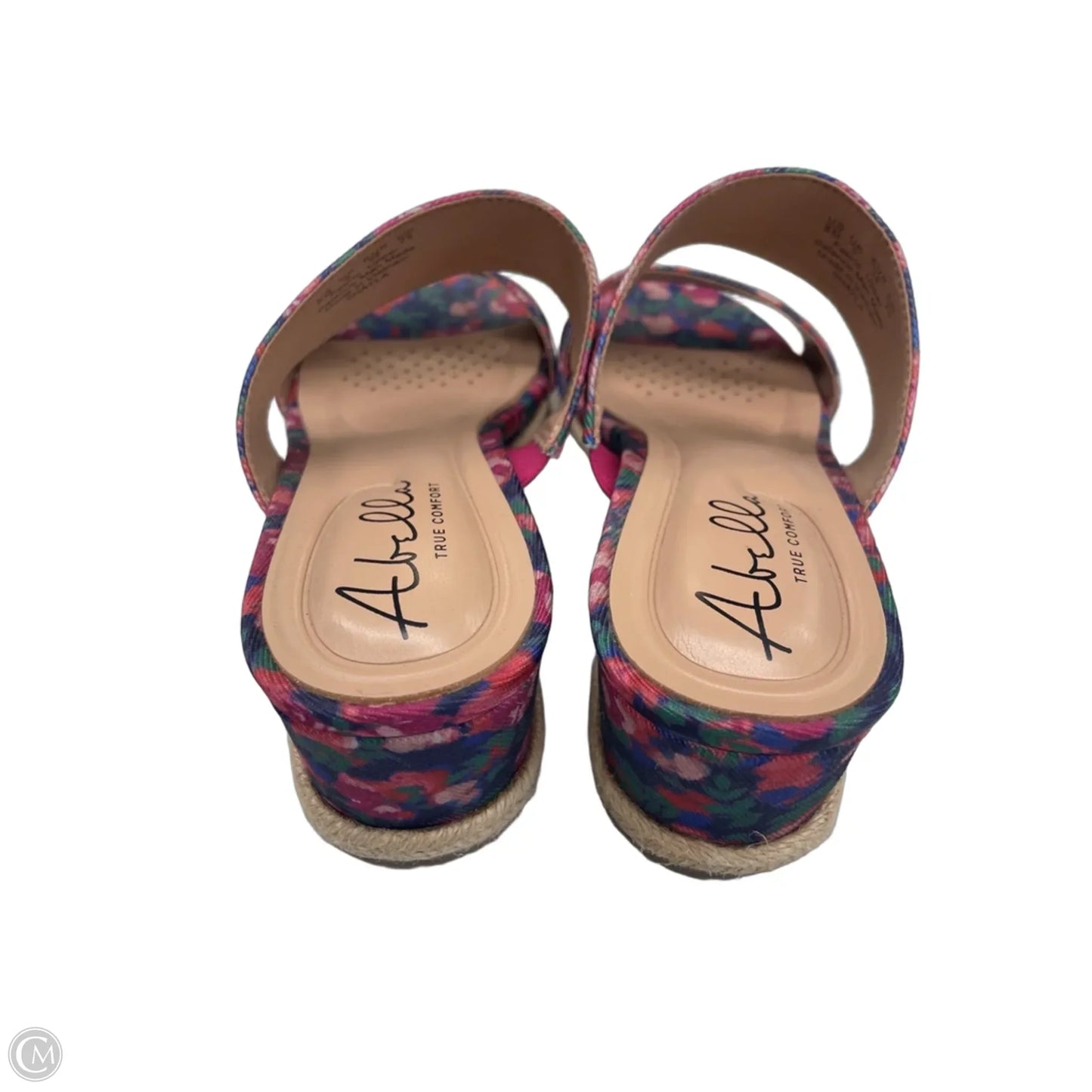 Sandals Heels Wedge By Abella In Floral Print, Size: 8