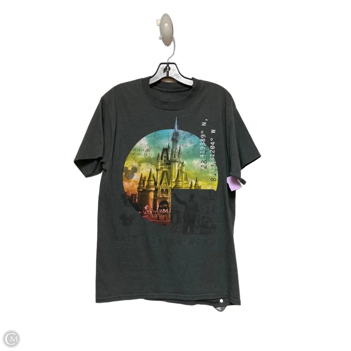 Top Short Sleeve Basic By Disney Store In Grey, Size: M