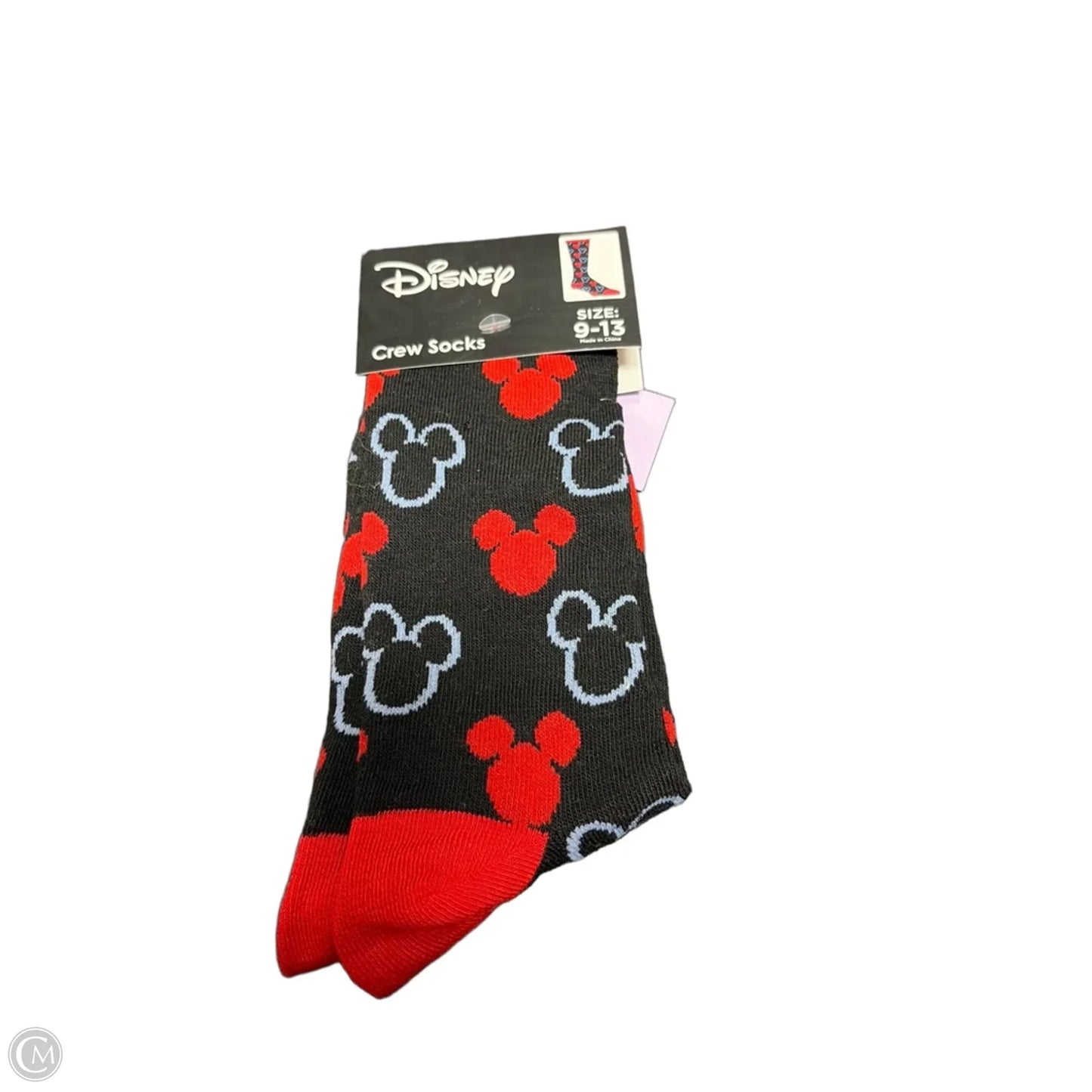 Socks By Disney In Black & Red, Size: Osfm