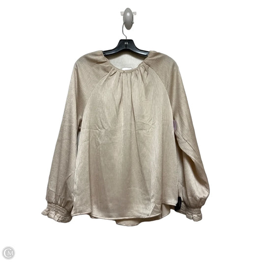 Top Long Sleeve By Loft In Cream, Size: L