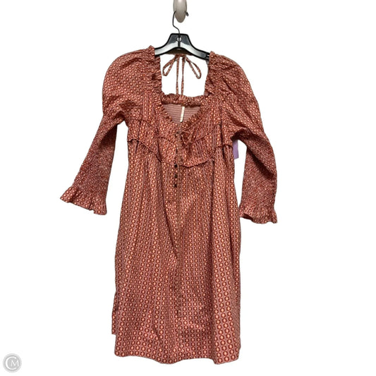 Dress Casual Short By Free People In Orange & Pink, Size: L