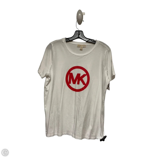 Top Short Sleeve Basic By Michael By Michael Kors In White, Size: L