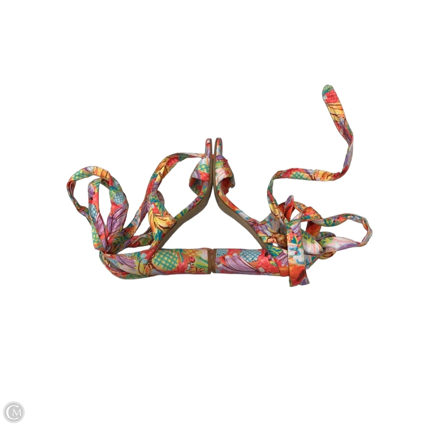 Sandals Heels Block By Gianni Bini In Tropical Print, Size: 6