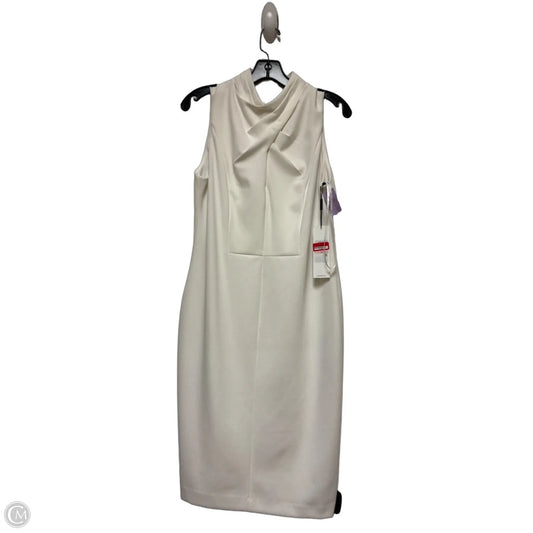 Dress Casual Short By Calvin Klein In Ivory, Size: M