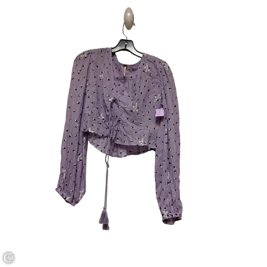 Top Long Sleeve By Free People In Purple, Size: Xs