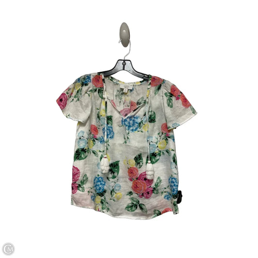 Top Short Sleeve By Charter Club In Floral Print, Size: Xs