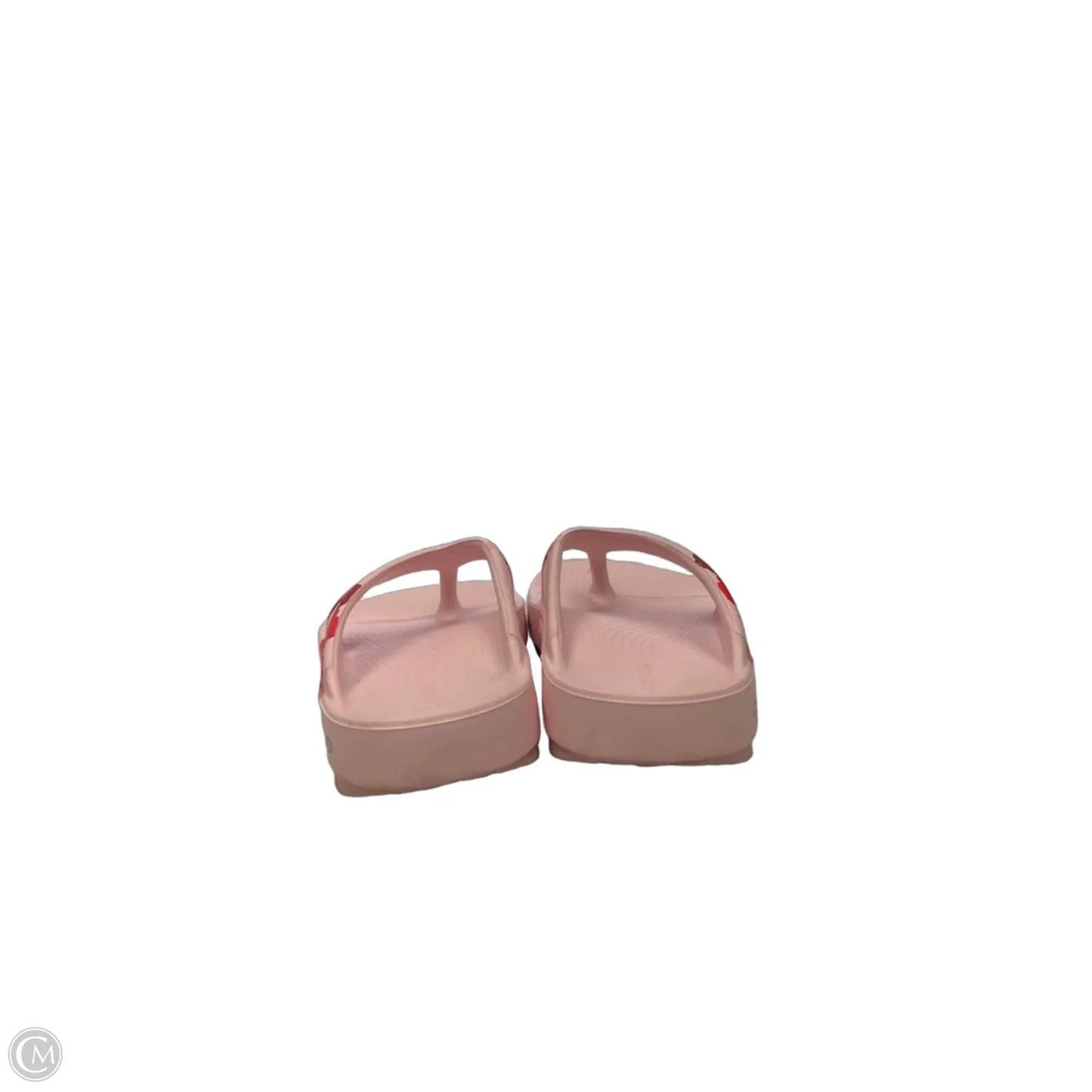 Sandals Flats By Oofos In Pink, Size: 9
