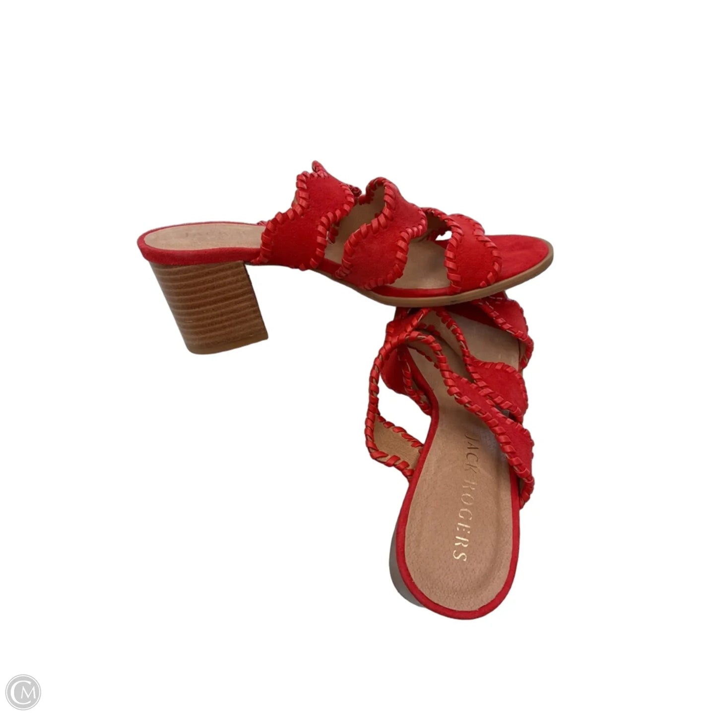 Sandals Heels Block By Jack Rogers In Orange, Size: 7.5