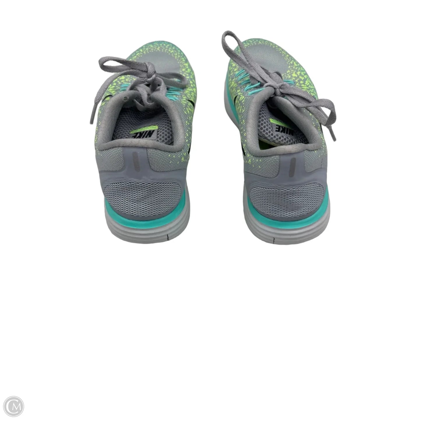 Shoes Athletic By Nike In Green & Grey, Size: 8.5