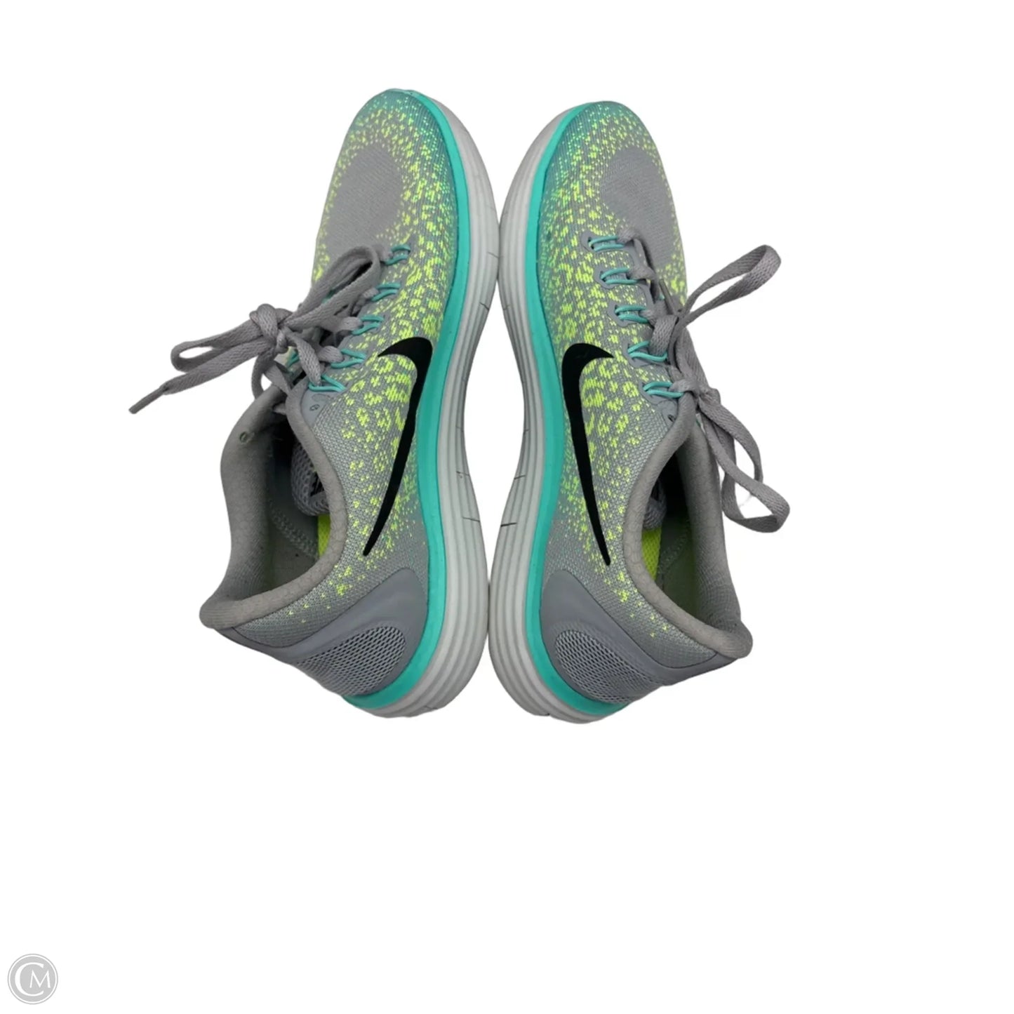 Shoes Athletic By Nike In Green & Grey, Size: 8.5