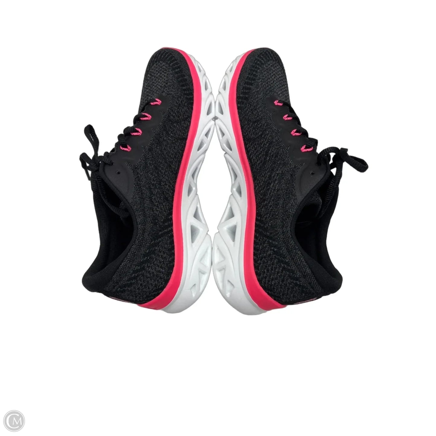 Shoes Athletic By Skechers In Black & Pink, Size: 9