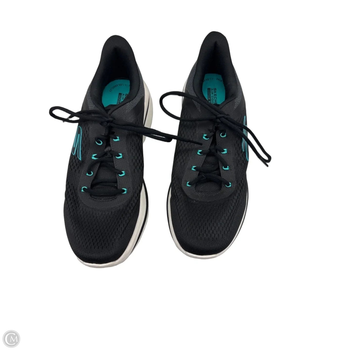 Shoes Athletic By Skechers In Black & Blue, Size: 8.5