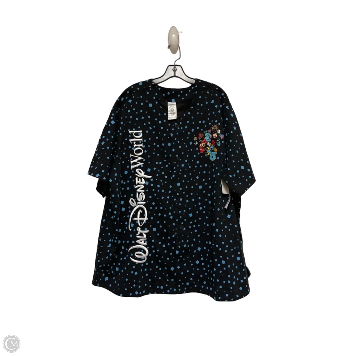 Top Short Sleeve By Disney Store In Black & Blue, Size: Xxl