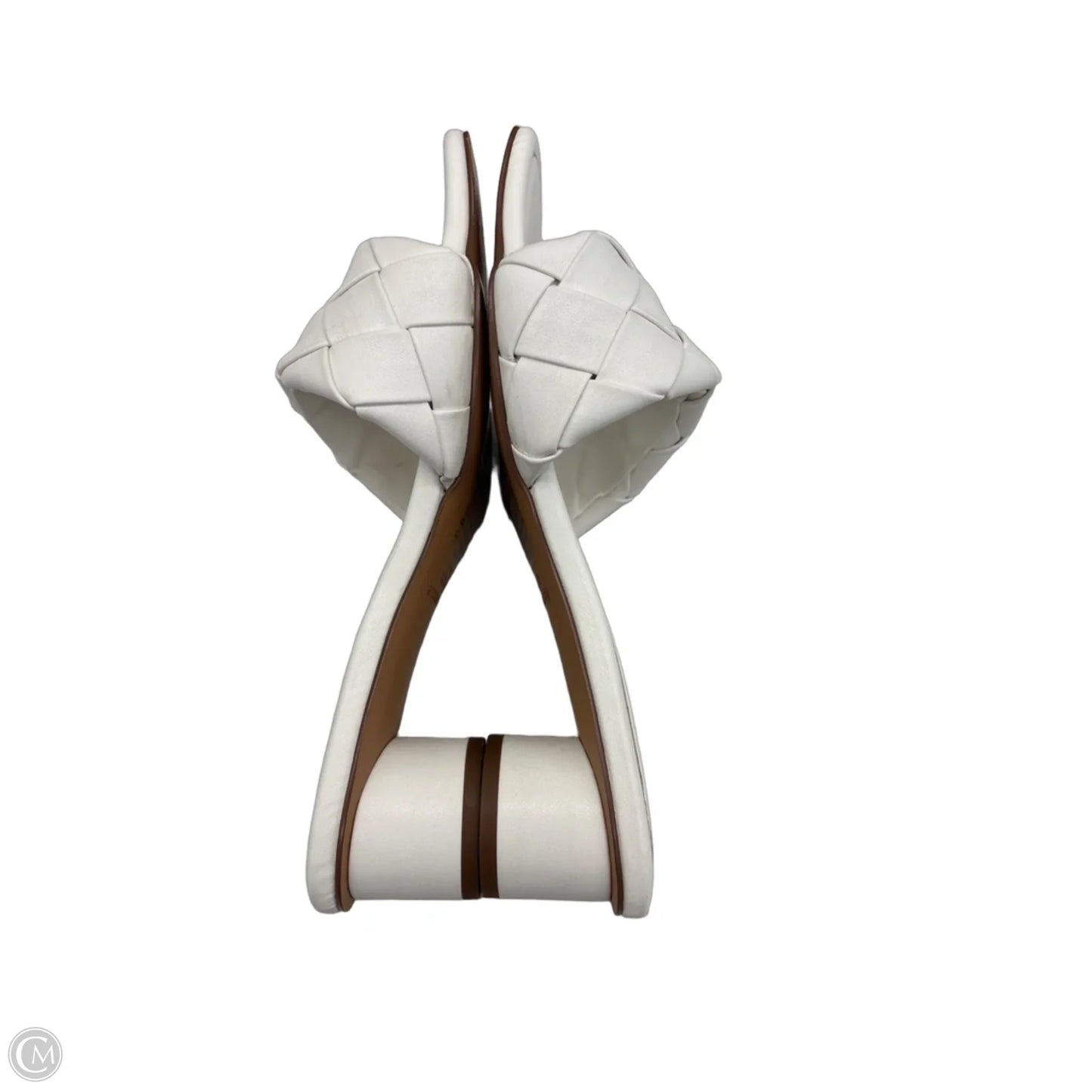 Sandals Heels Block By Abercrombie And Fitch In White, Size: 7.5