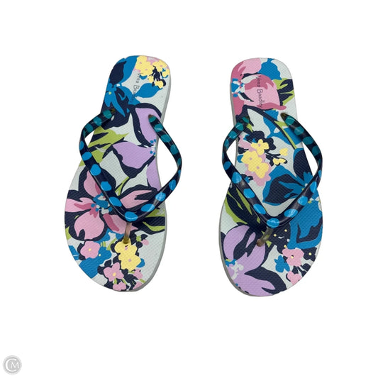 Sandals Flip Flops By Vera Bradley In Floral Print, Size: 9.5