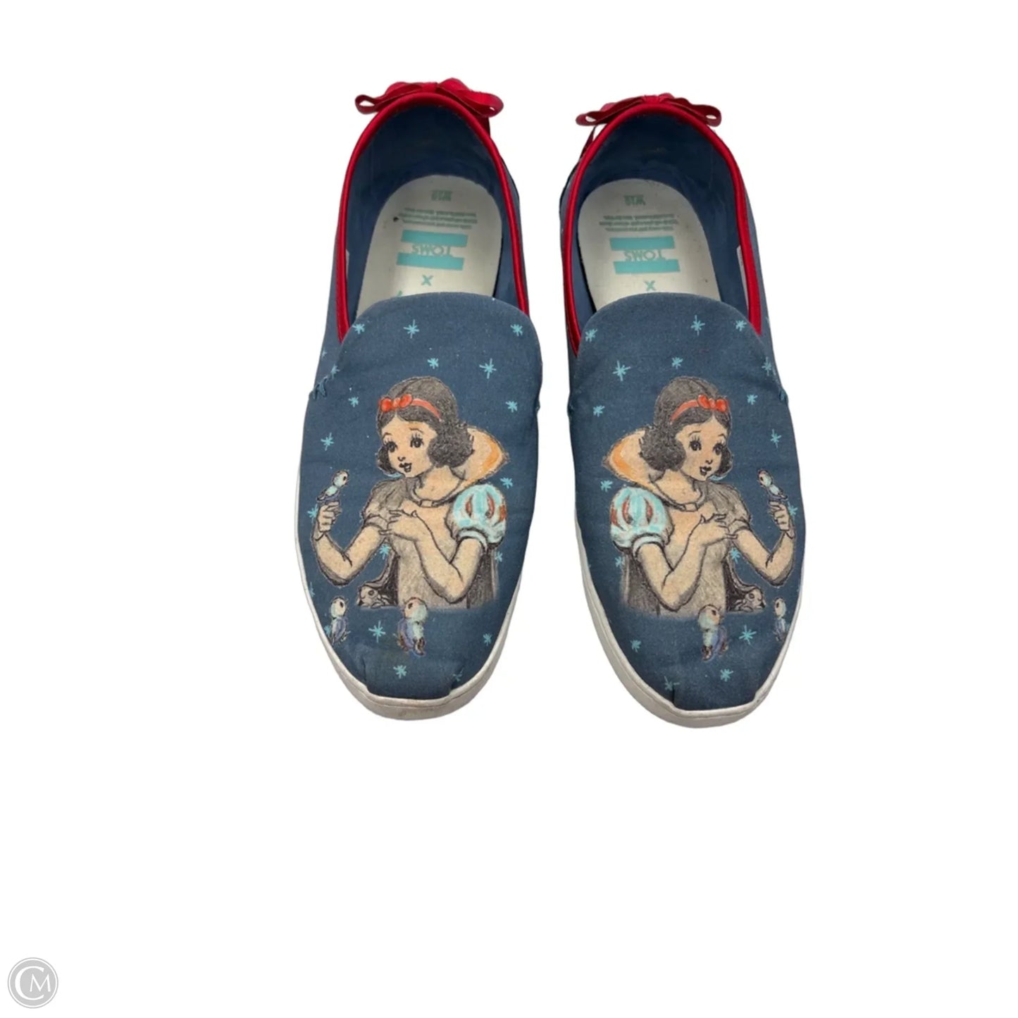 Shoes Flats By Toms In Blue & Red, Size: 10