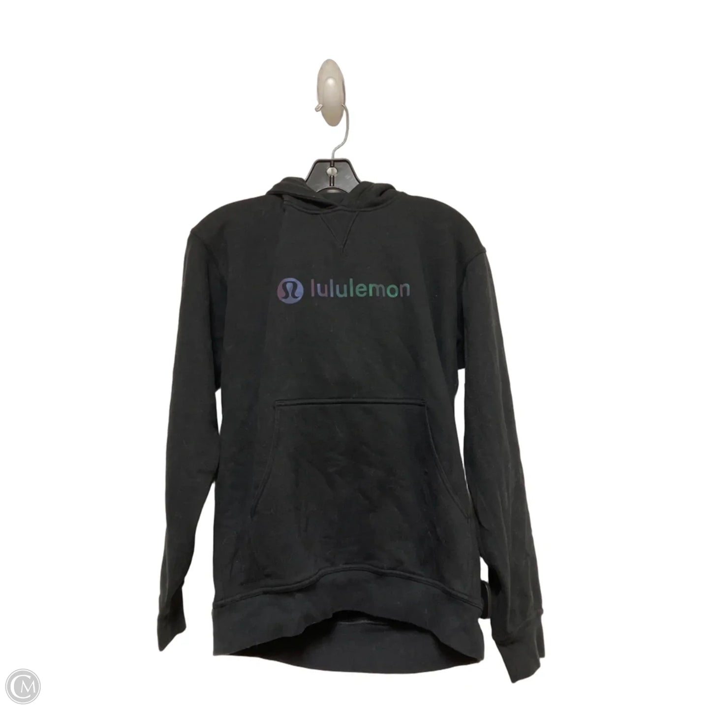 Athletic Sweatshirt Hoodie By Lululemon In Black, Size: L
