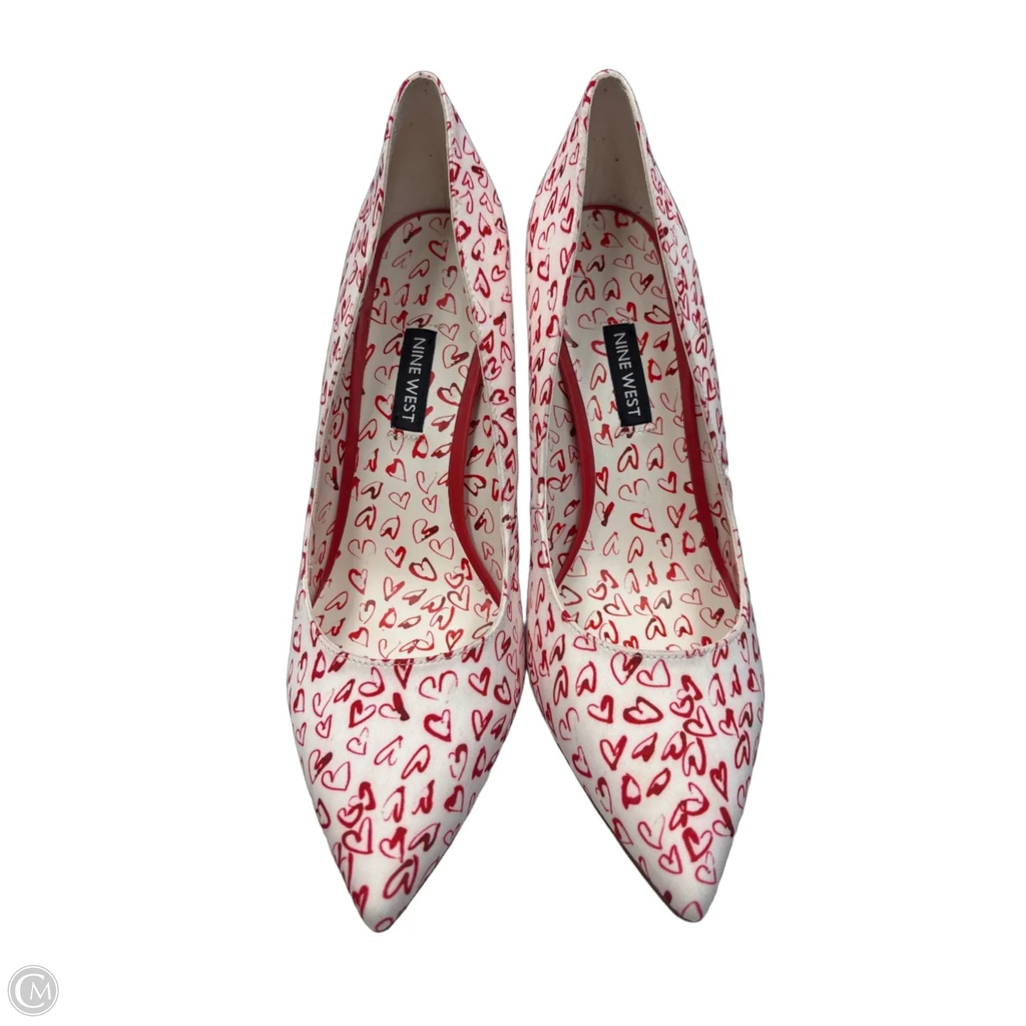 Shoes Heels Stiletto By Nine West In Red & White, Size: 8.5