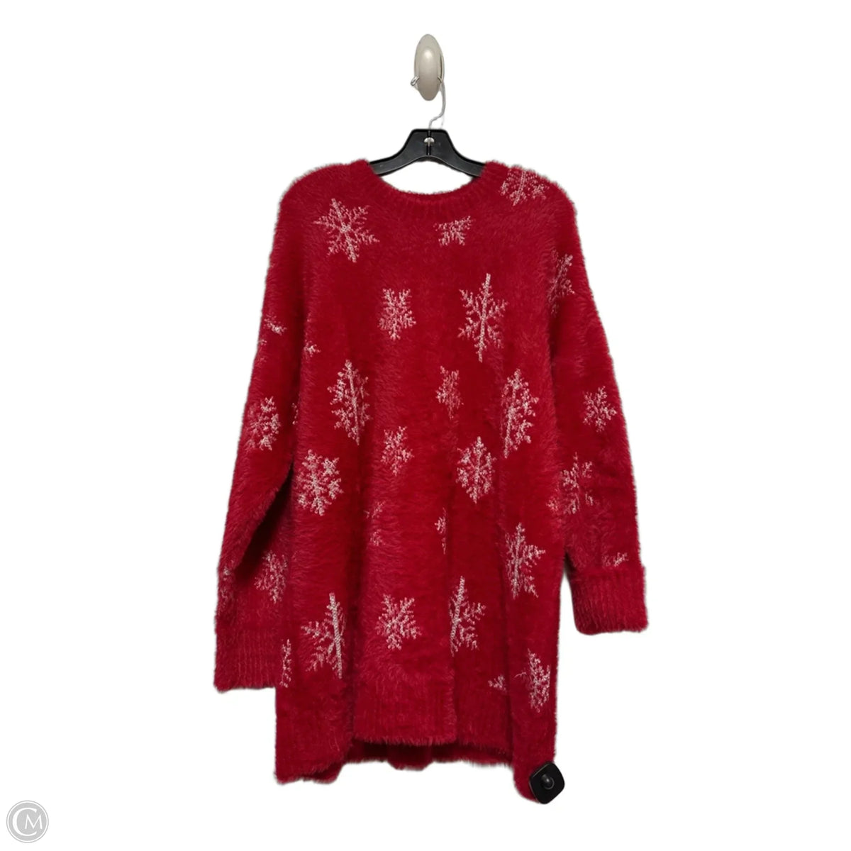 Sweater By Torrid In Red & Silver, Size: Xl