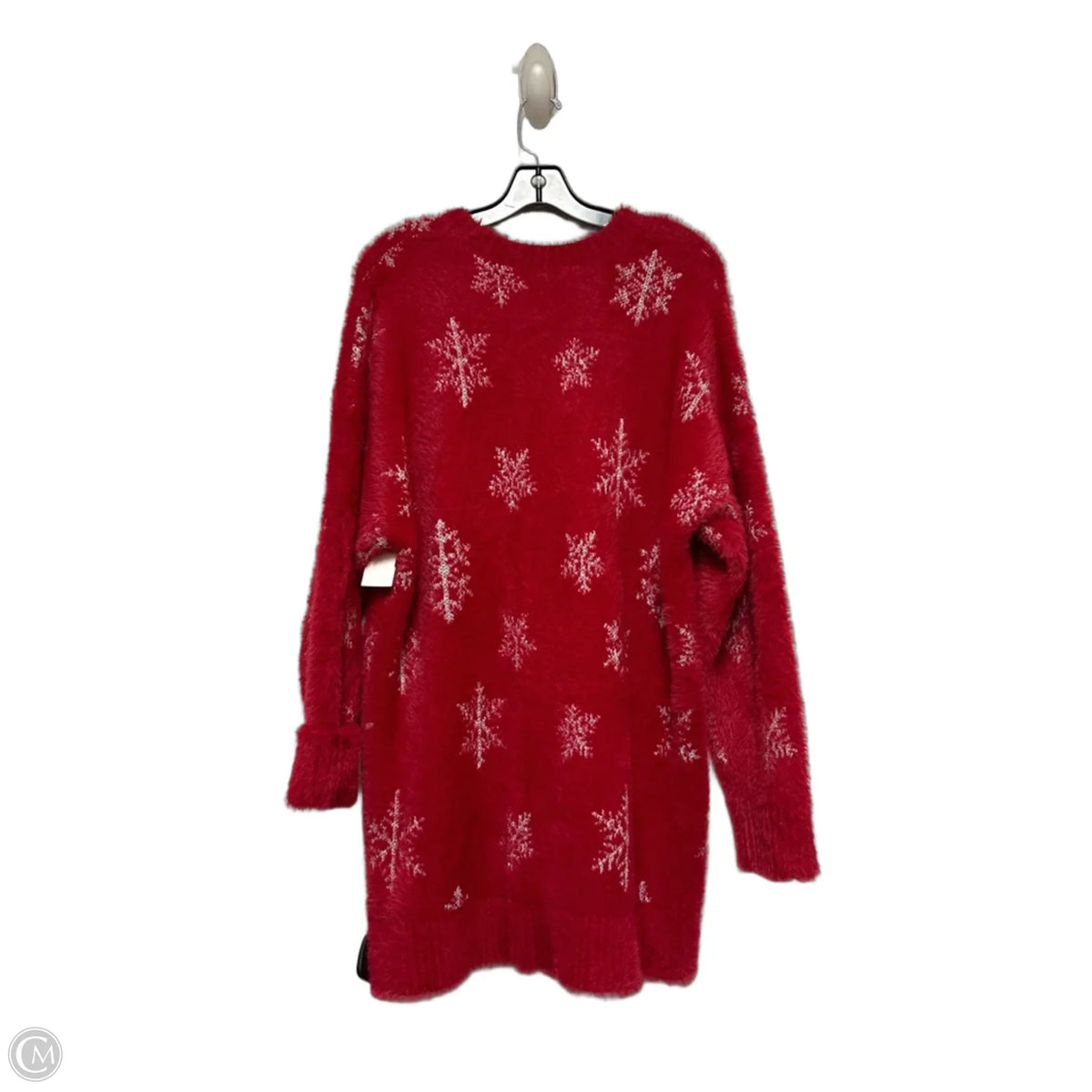 Sweater By Torrid In Red & Silver, Size: Xl