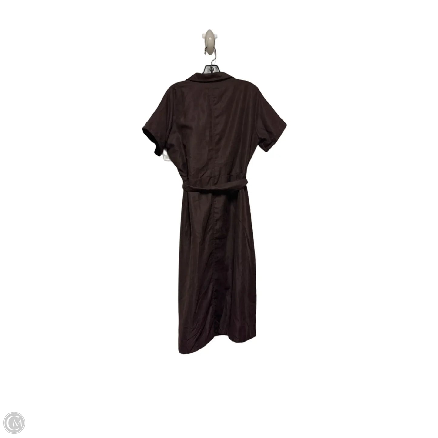 Dress Casual Midi By Clothes Mentor In Brown, Size: L