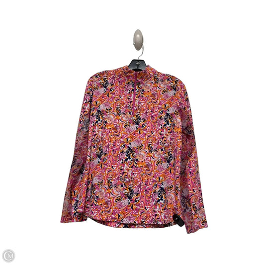 Athletic Sweatshirt Collar By Ibkul In Orange & Pink, Size: M