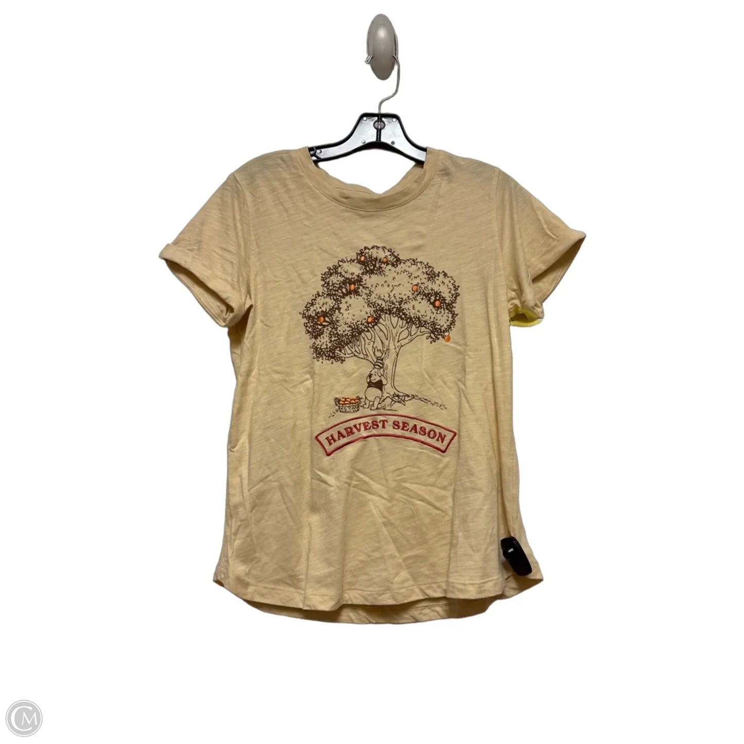 Top Short Sleeve Basic By Disney In Yellow, Size: S