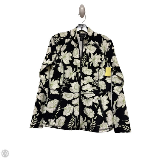 Athletic Jacket By Cynthia Rowley In Black & Green, Size: M