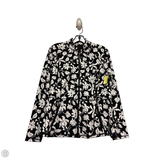 Athletic Jacket By Cynthia Rowley In Black & White, Size: M