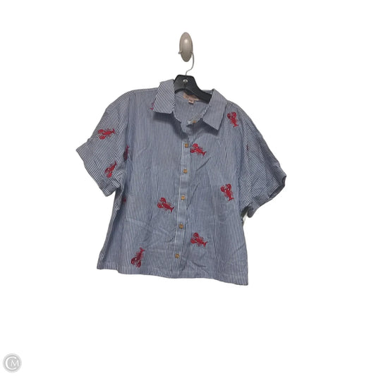 Top Short Sleeve By Philosophy In Striped Pattern, Size: L