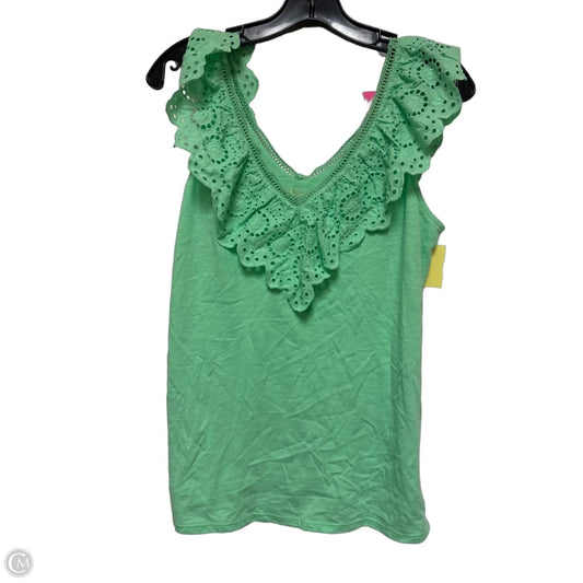 Top Sleeveless Designer By Lilly Pulitzer In Green, Size: M