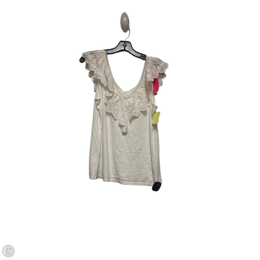 Top Sleeveless Designer By Lilly Pulitzer In White, Size: L